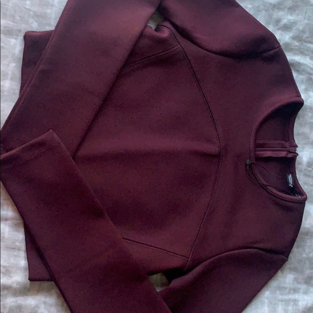 Zara maroon crop top